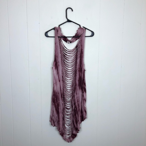Glitz Tie Dye Cut Out Tank Sz M - Picture 7 of 9